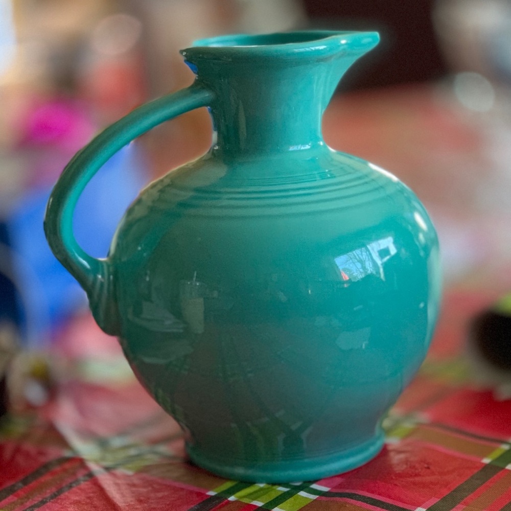 **SOLD**Vintage Fiesta carafe Green turquoise MINT